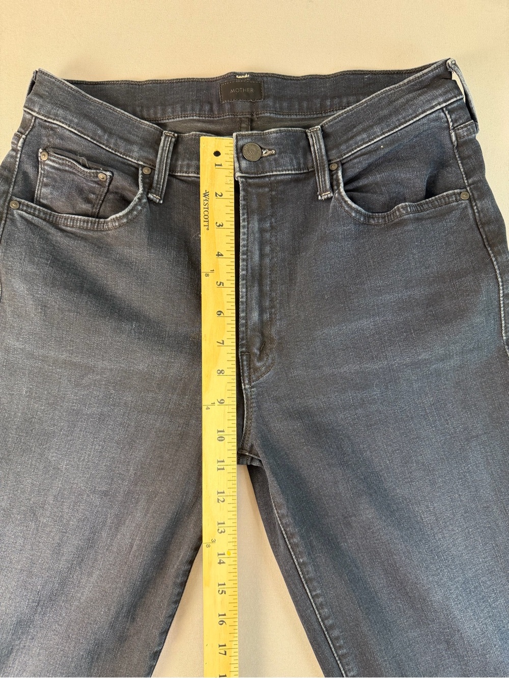 MOTHER Mid-Rise Rambler Zip Ankle Dark Wash Size 31 - Picture 9 of 16